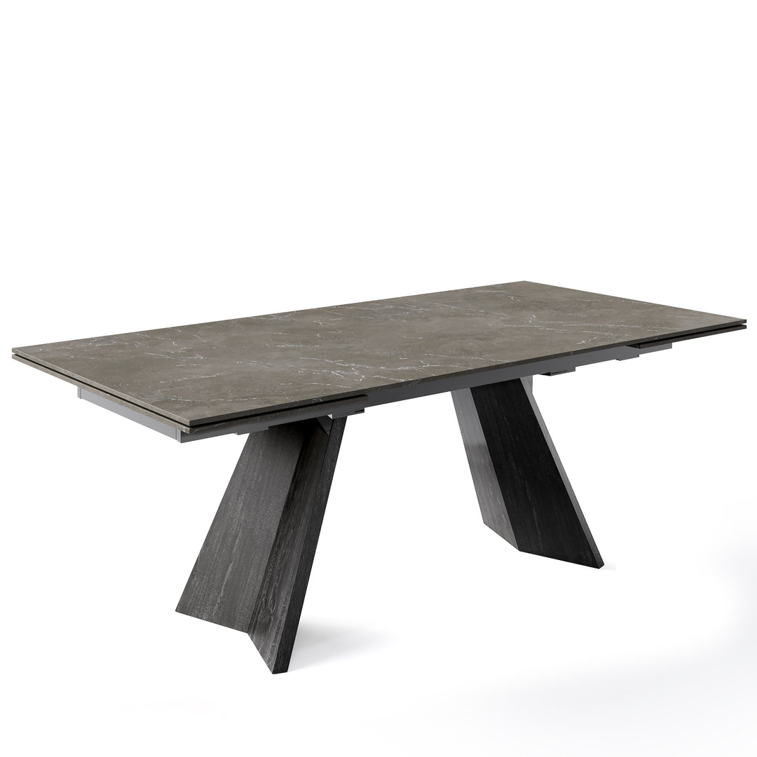 Icaro Dining Table Extendable Matt Black Bronze  Calligaris   