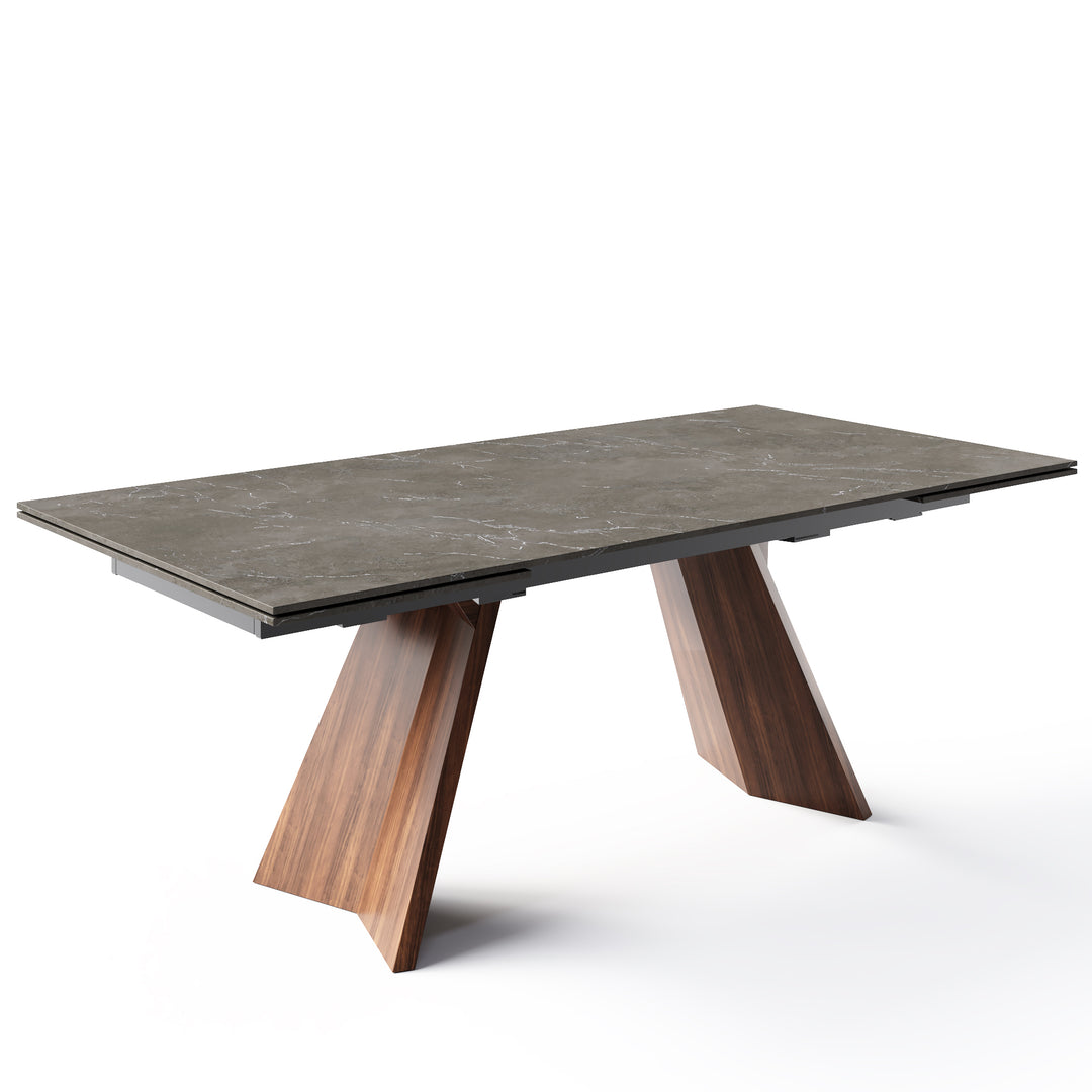 Icaro Dining Table Extendable Canaletto Walnut Bronze  Calligaris   