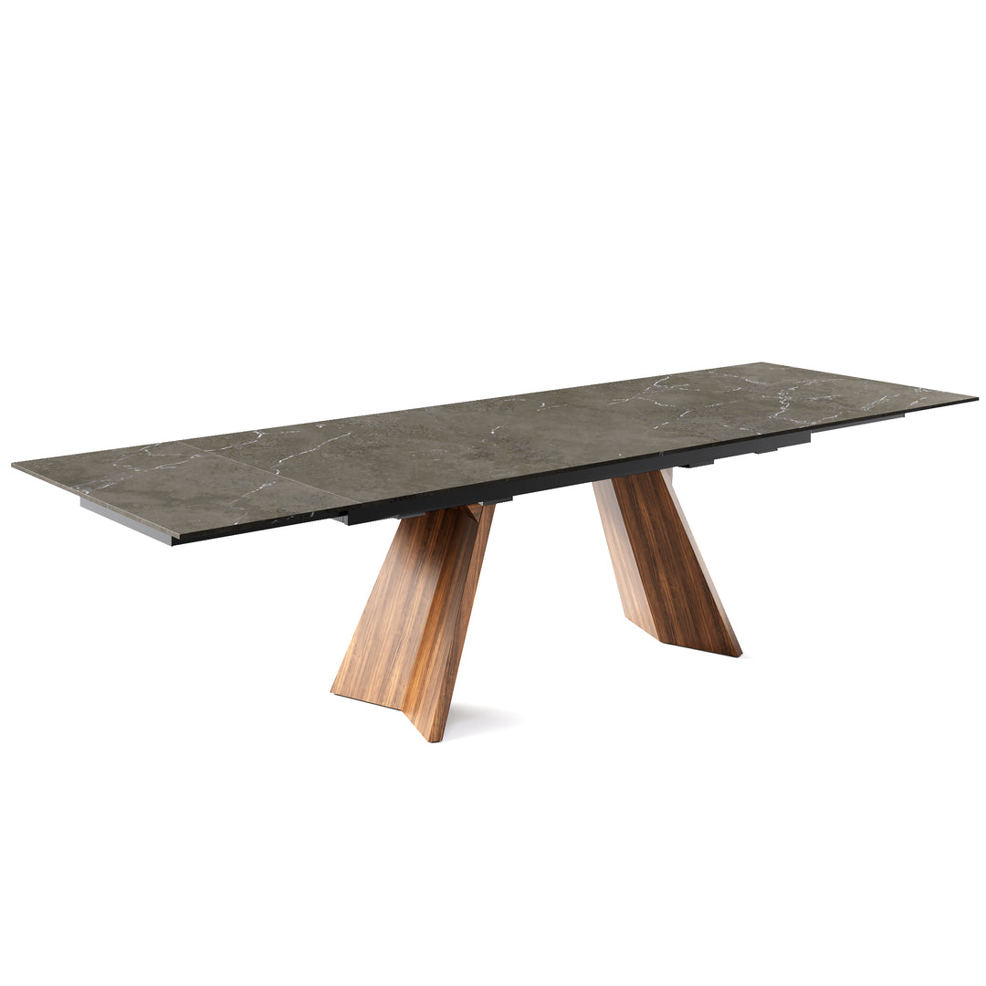 Icaro Dining Table Extendable Canaletto Walnut Bronze  Calligaris   