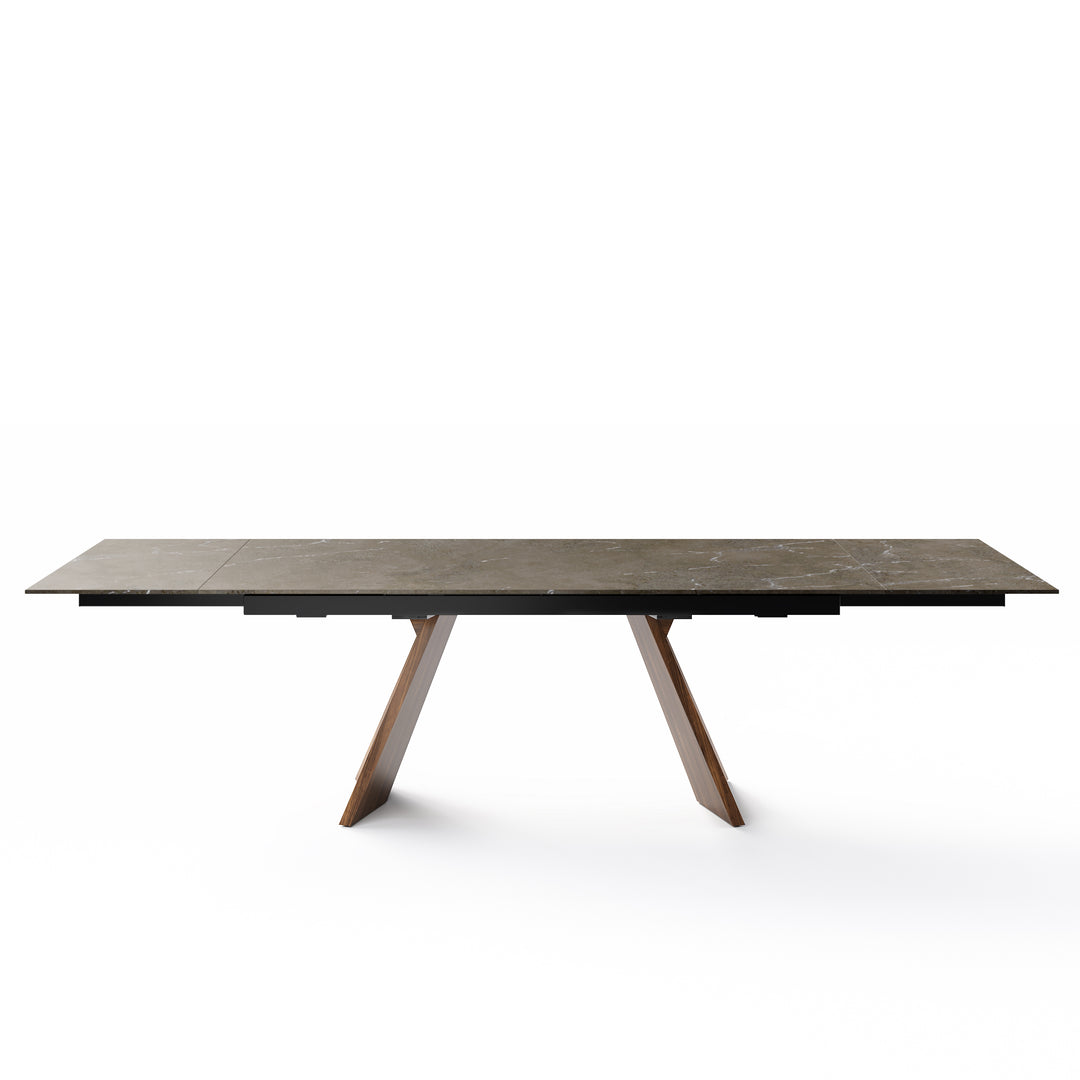 Icaro Dining Table Extendable Canaletto Walnut Bronze  Calligaris   