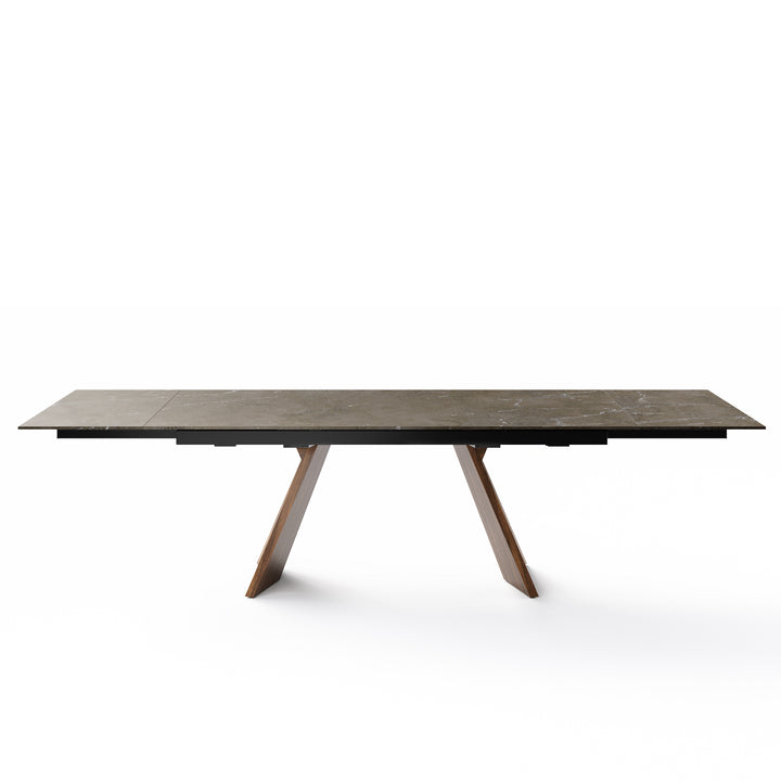 Icaro Dining Table Extendable Canaletto Walnut Bronze  Calligaris   