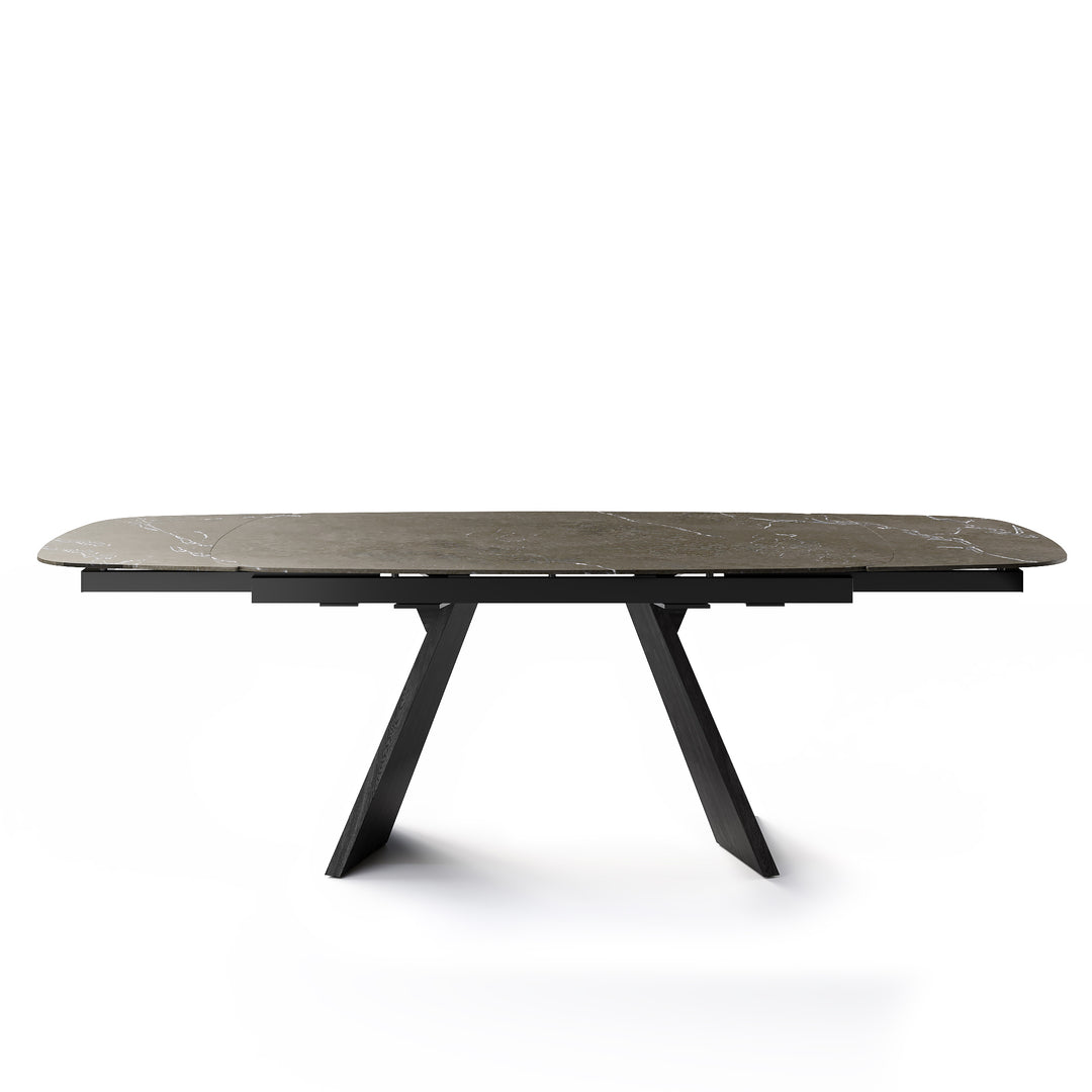 Icaro Dining Table Extendable Matt Black Bronze Calligaris