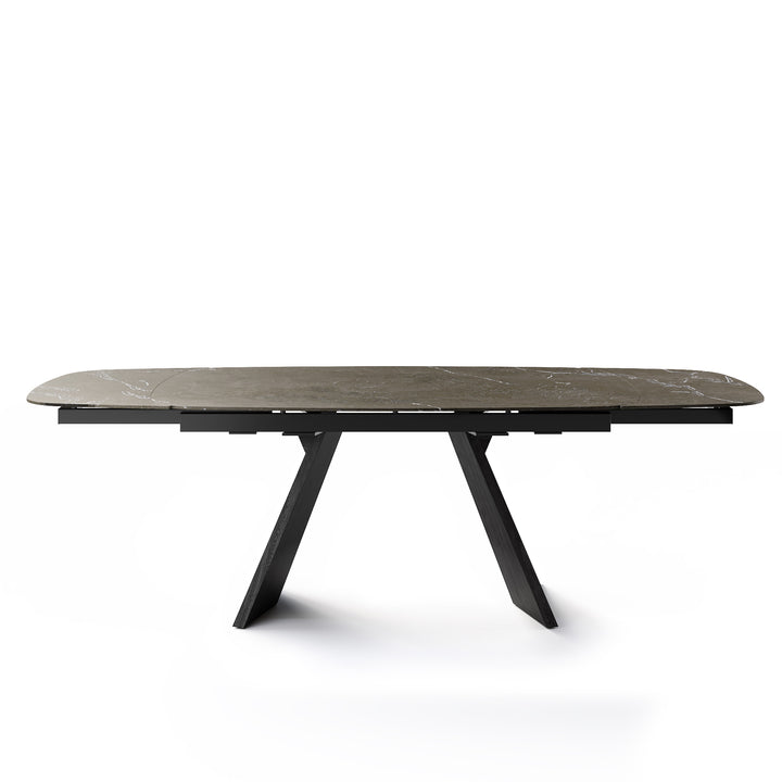 Icaro Dining Table Extendable Matt Black Bronze Calligaris