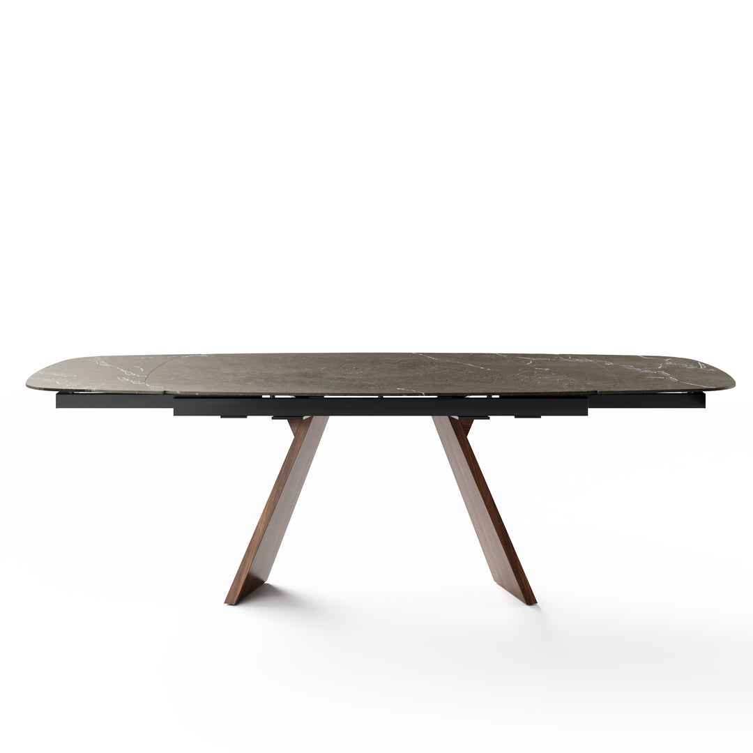 Icaro Extendable Table Canaletto Walnut Bronze Calligaris