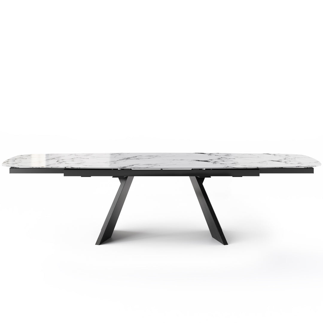 Icaro Dining Table  Extendable Matt Black White Marble  Calligaris   