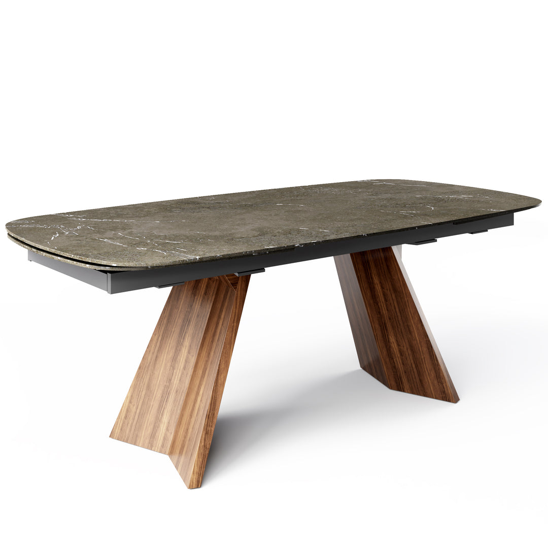 Icaro Extendable Dining Table with Marble and Ceramic Top Options Calligaris