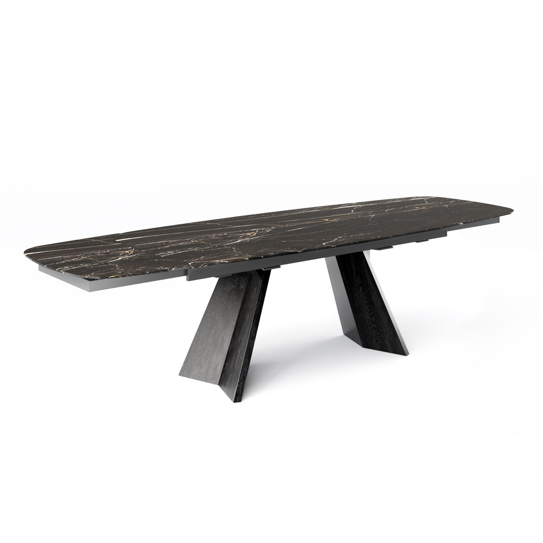 Icaro Extendable Dining Table with Marble and Ceramic Top Options Calligaris