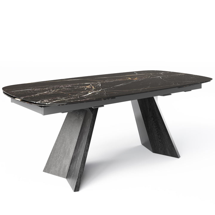 Icaro Extendable Dining Table with Marble and Ceramic Top Options Calligaris