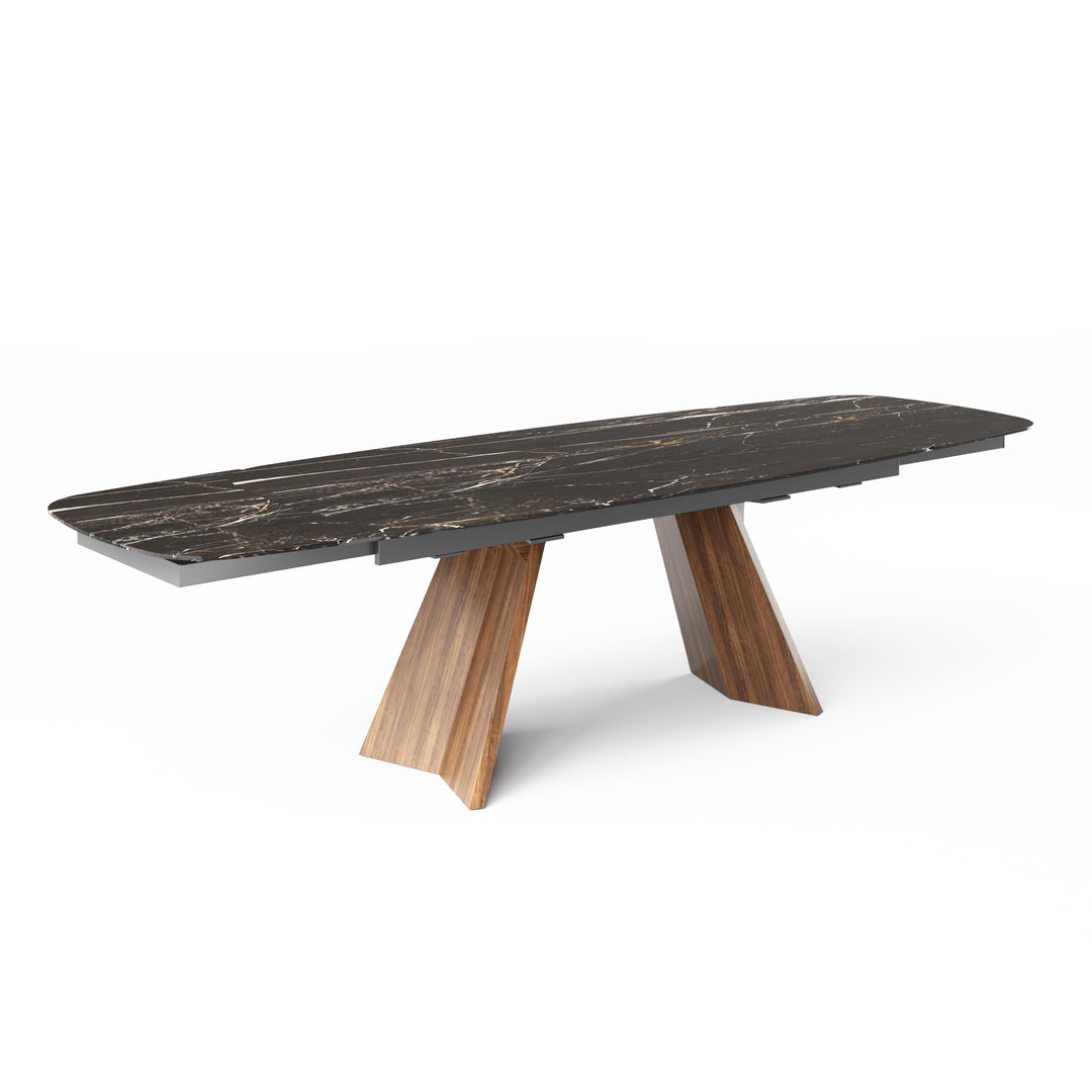 Icaro Extendable Dining Table with Marble and Ceramic Top Options Calligaris