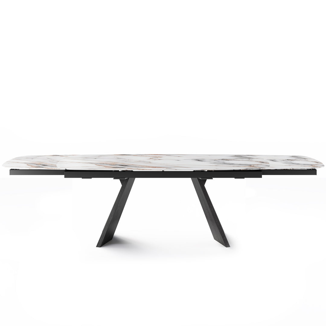 Icaro Extendable Dining Table with Marble and Ceramic Top Options Calligaris
