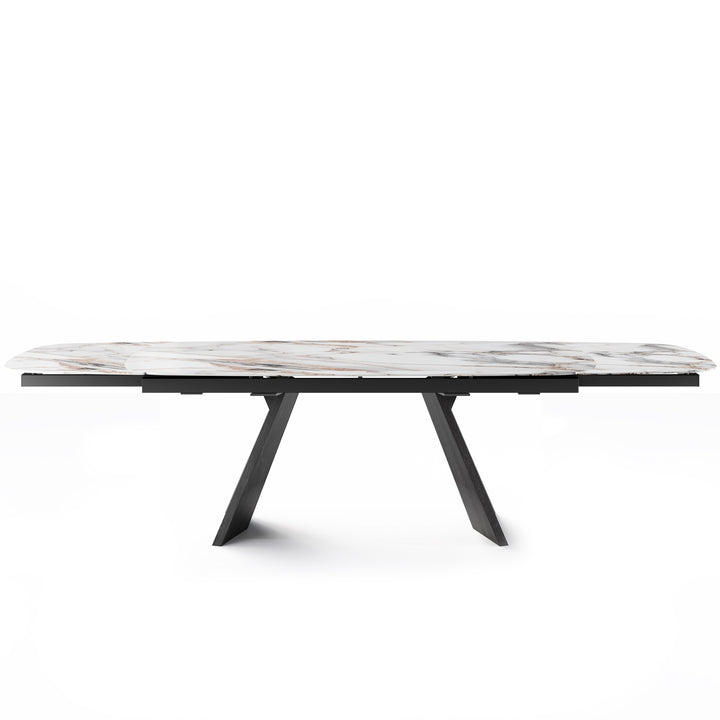 Icaro Extendable Dining Table with Marble and Ceramic Top Options Calligaris