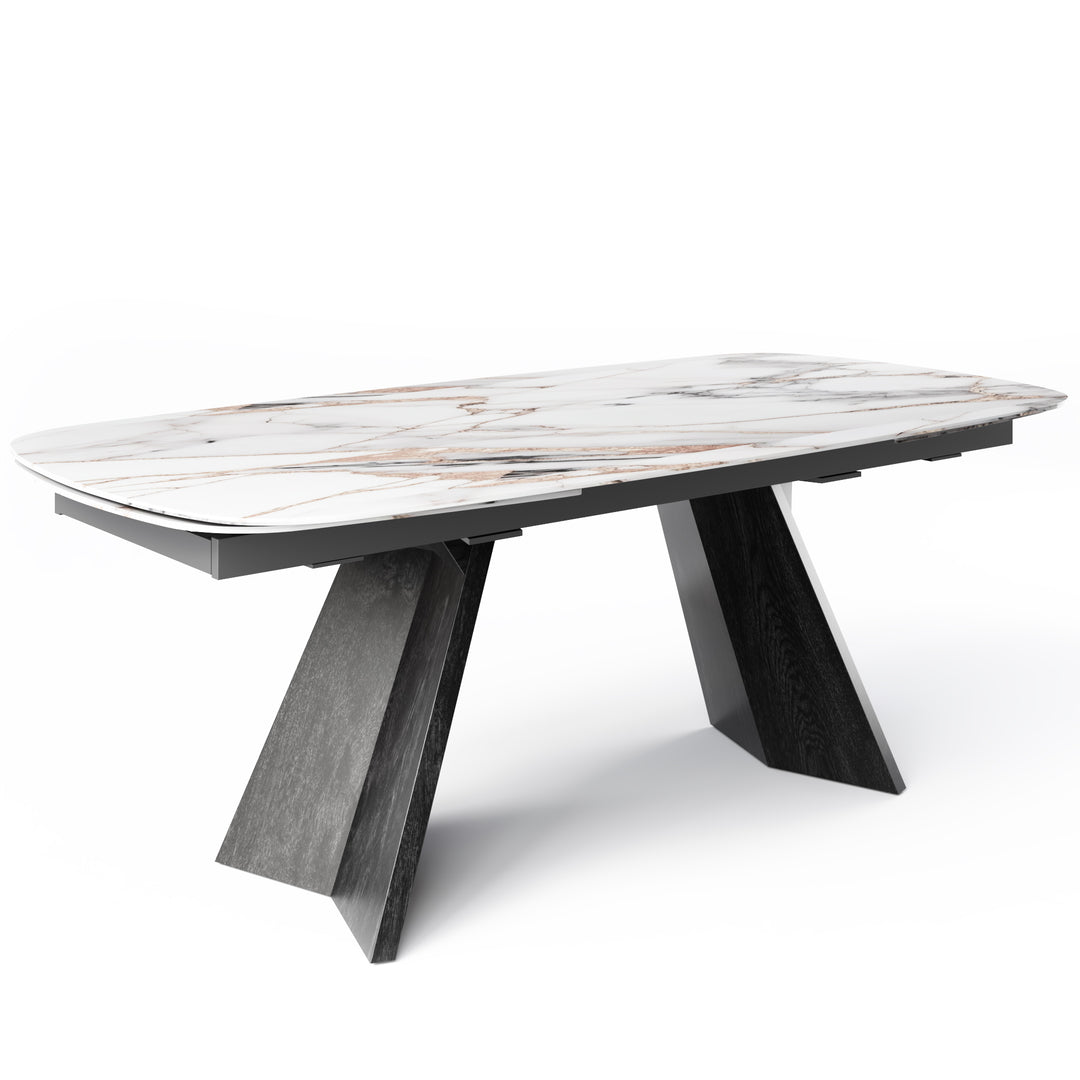 Icaro Extendable Dining Table with Marble and Ceramic Top Options Calligaris