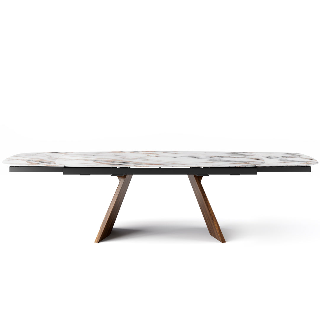 Icaro Extendable Dining Table with Marble and Ceramic Top Options Calligaris