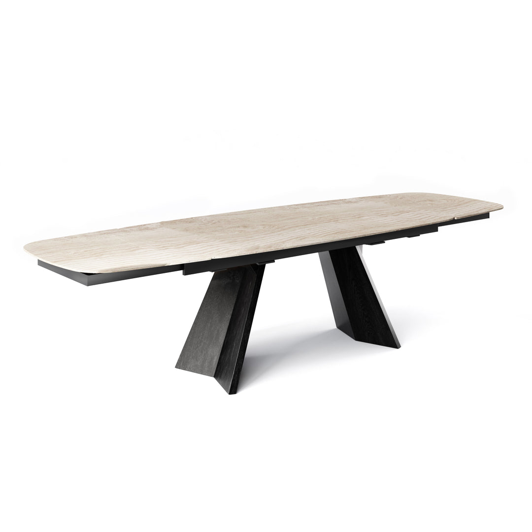 Icaro Extendable Dining Table with Marble and Ceramic Top Options Calligaris