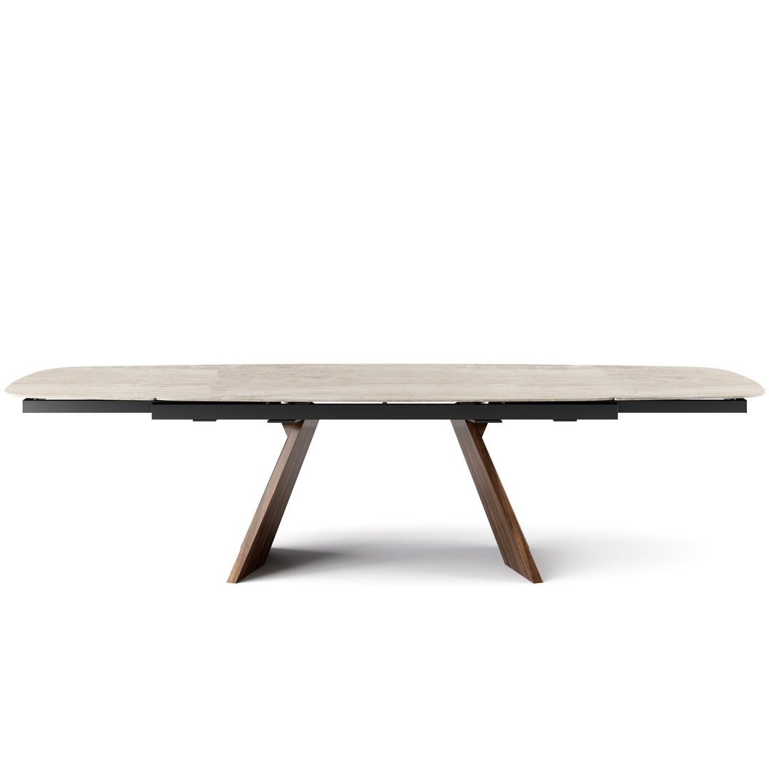 Icaro Extendable Dining Table with Marble and Ceramic Top Options Calligaris
