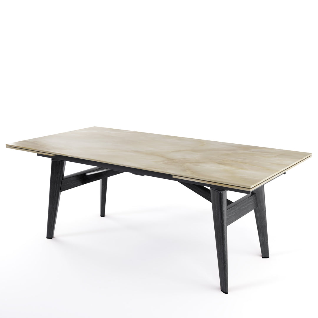 Abrey Dining Table Extendable with Marble and Wood Finish Options Calligaris