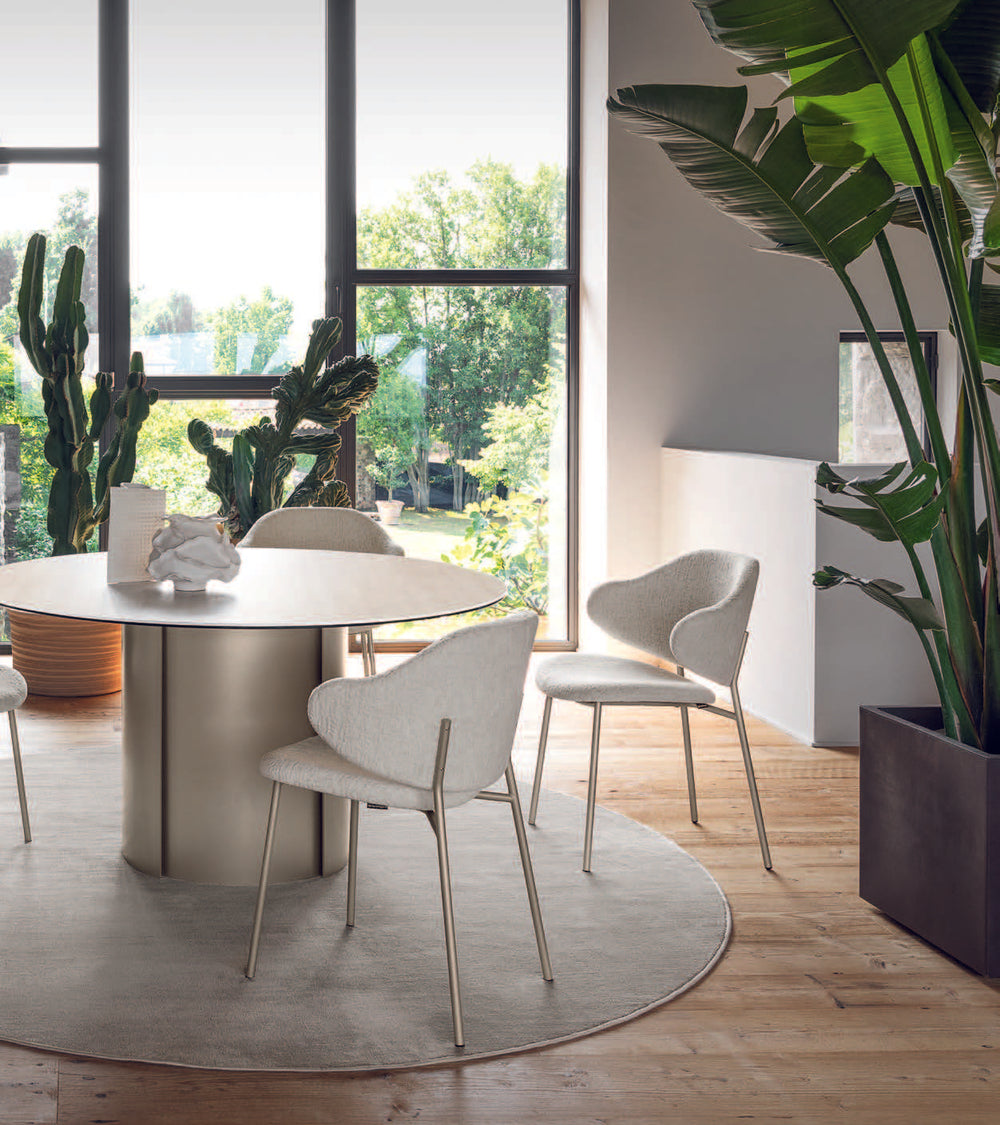 Yoroi Metal Base Table Round  Calligaris   