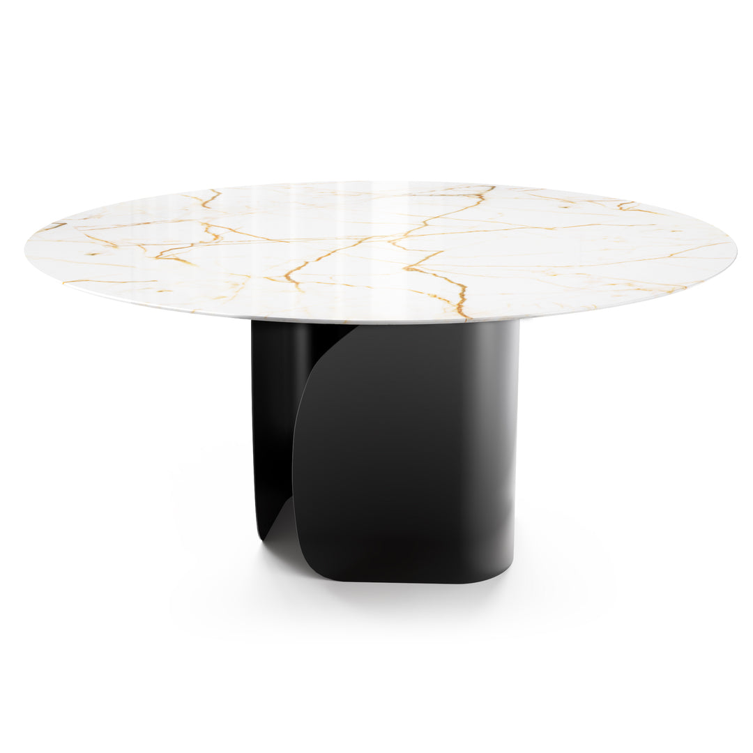 Twins Round Dining Table with Your Choice of Top Calligaris
