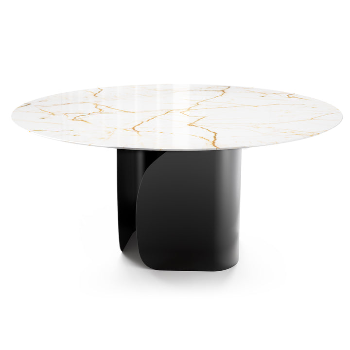Twins Round Dining Table with Your Choice of Top Calligaris