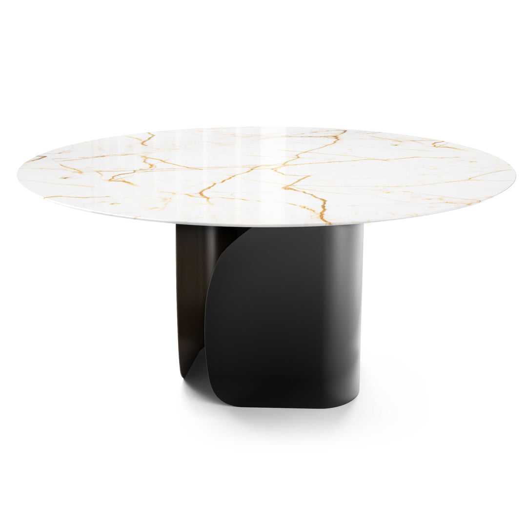 Twins Round Dining Table with Your Choice of Top Calligaris
