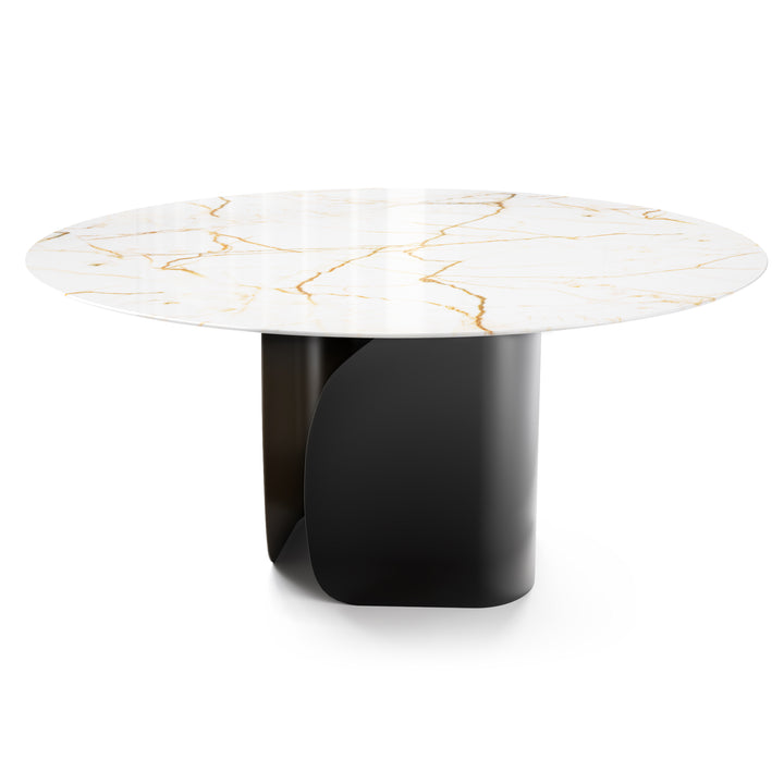 Twins Round Dining Table with Your Choice of Top Calligaris