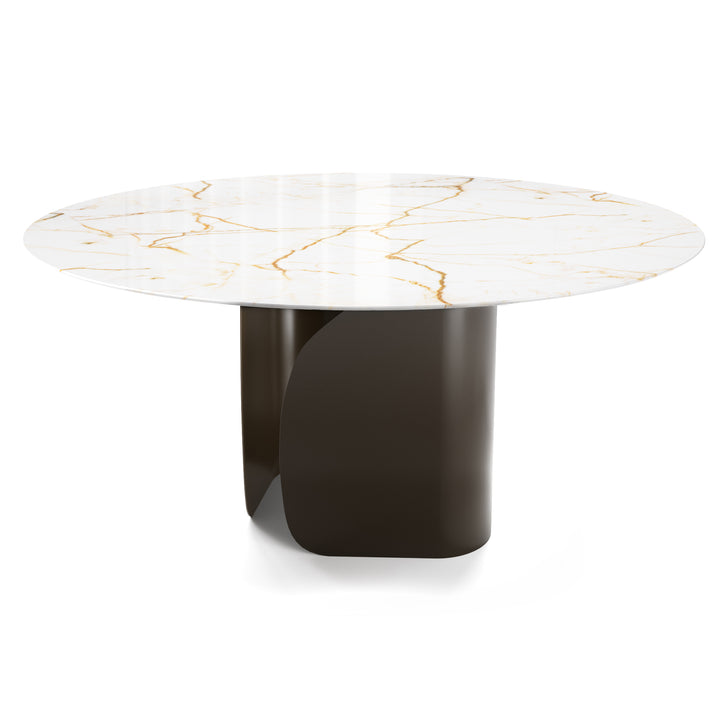 Twins Round Dining Table with Your Choice of Top Calligaris
