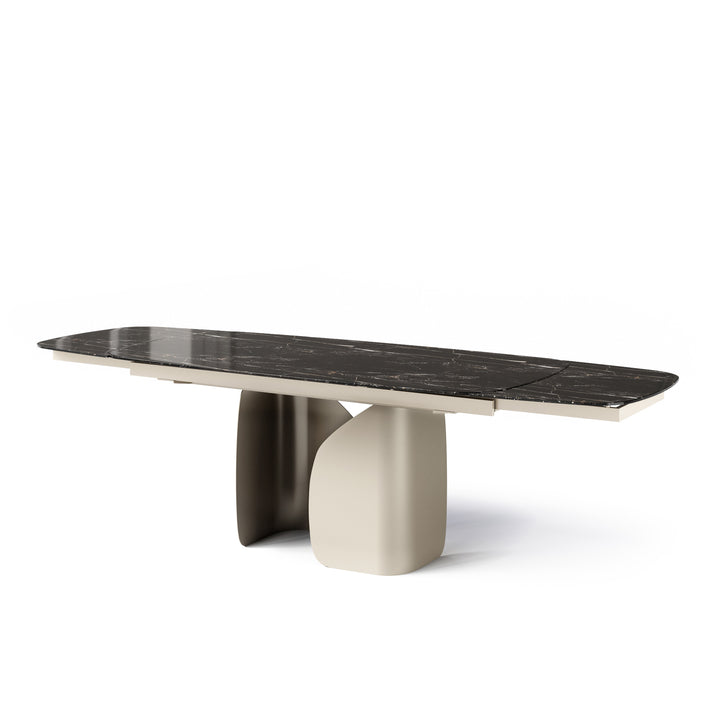 Twins Extendable Dining Matt Pearl Beige Calligaris