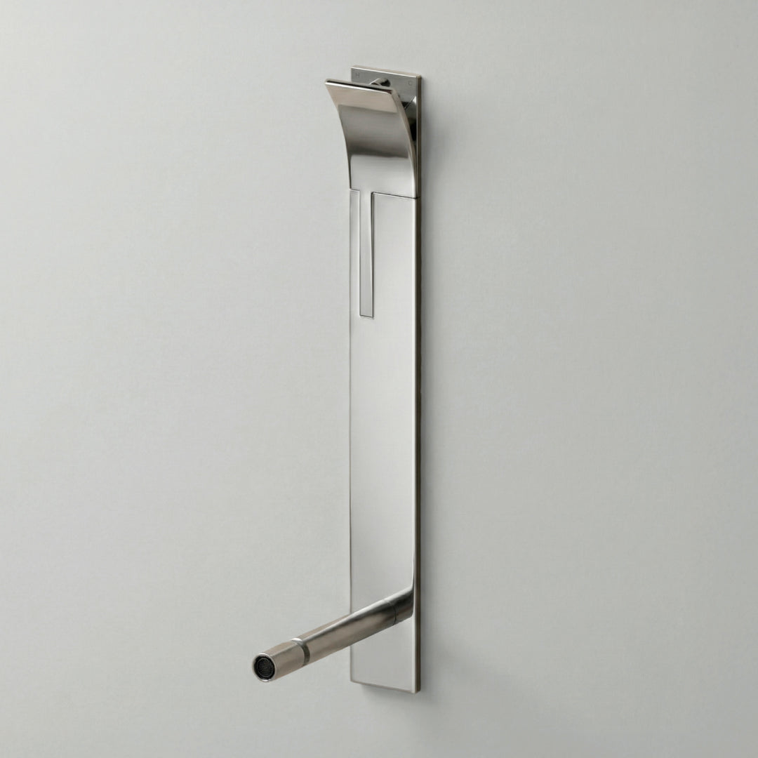 Cut Plus Wall mounted mixer with adjustable spout L. 165 mm