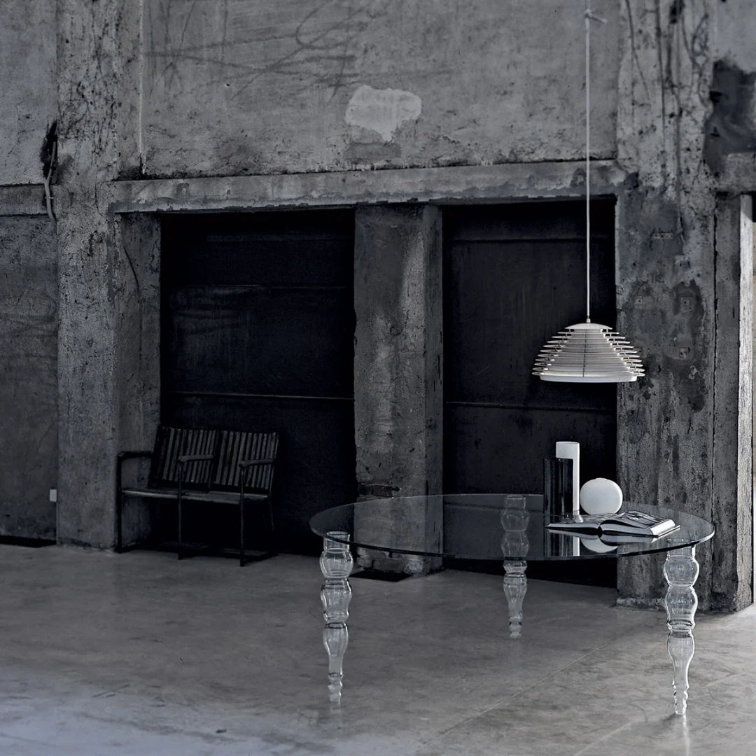 Post Modern Round Coffee Table Coffee Table Glas Italia   