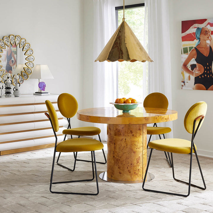 Large Brass Ripple Pendant Jonathan Adler