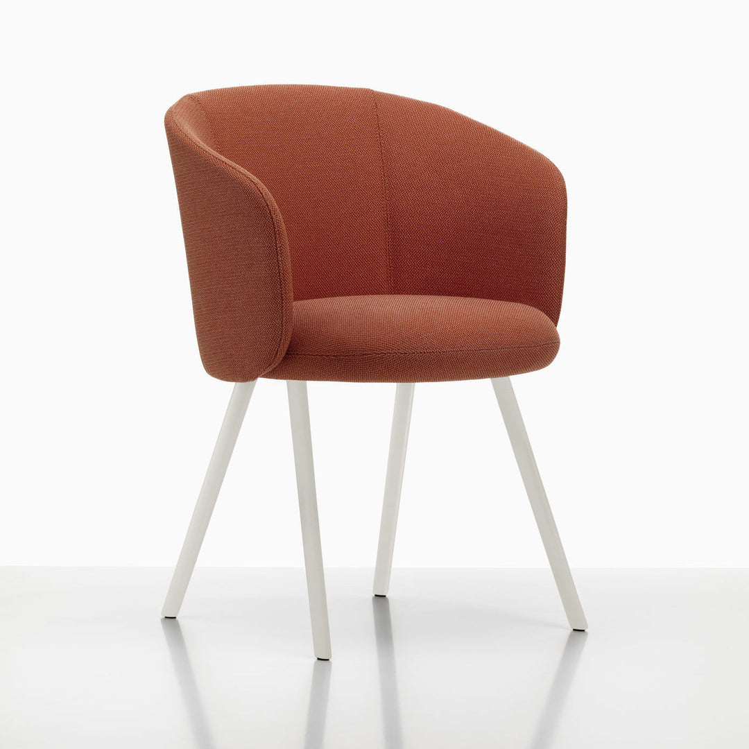 Mikado Dining Arm Chair Chairs Vitra Credo Saffron Chalk Powder Coated