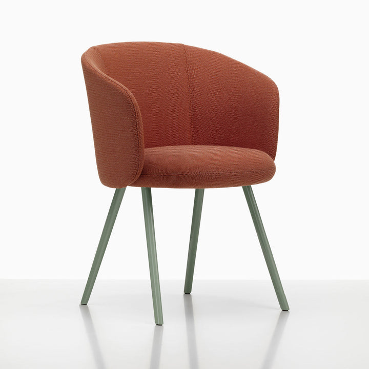 Mikado Dining Arm Chair Chairs Vitra Credo Saffron Mint Powder Coated