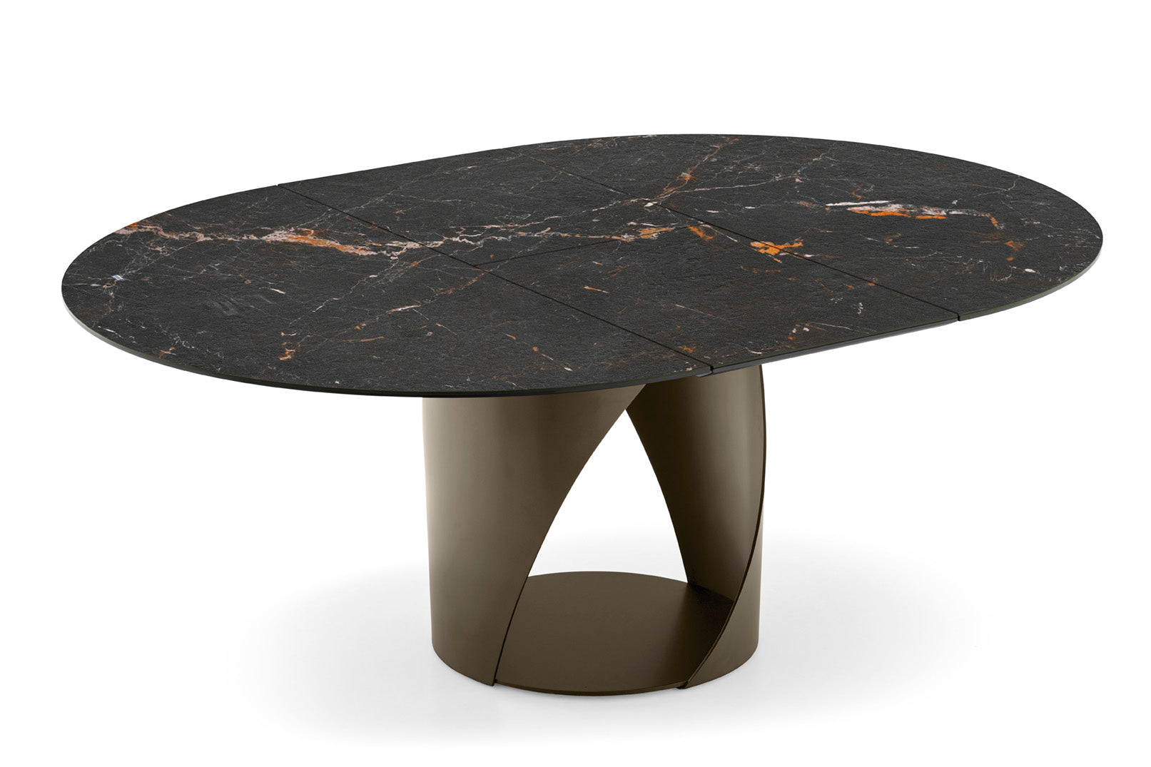Cyclone Table Dwr Cyclone Dining Table Extendable Round – Italian Luxury Interiors