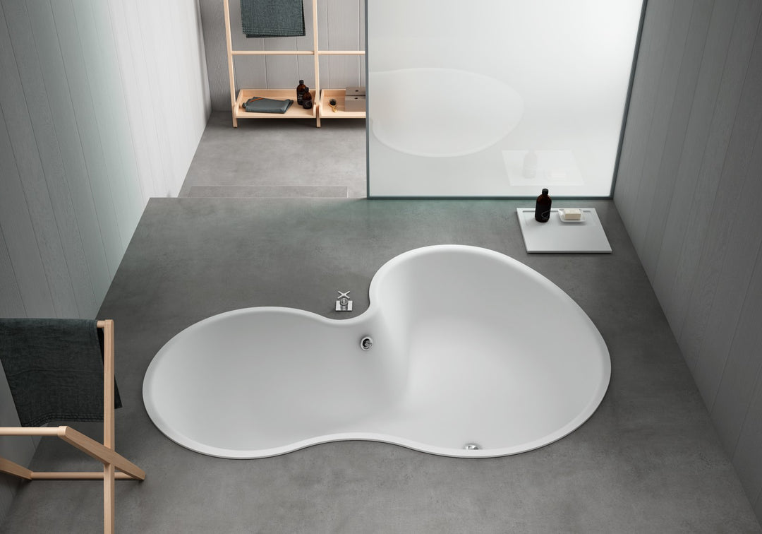 Agape DR Concrete Small Bathtub Bathtubs Agape