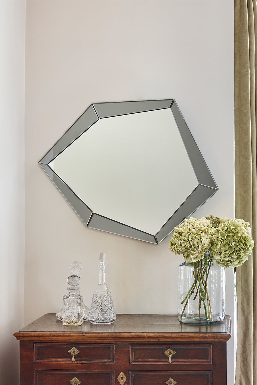 Polygon Grey Mirror Mirrors Deknudt Mirrors   