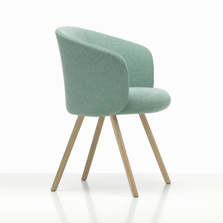 Mikado Dining Arm Chair Chairs Vitra Dumet Pale Blue / Emerald Natural Oak