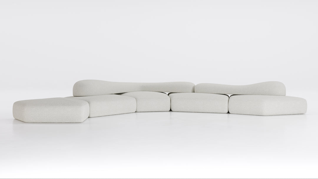 On the Rocks 5 Piece Sectional Sofa White Sofas Edra