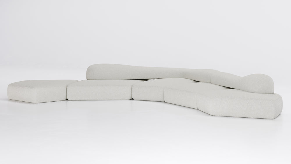 On the Rocks 5 Piece Sectional Sofa White Sofas Edra