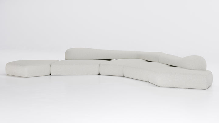 On the Rocks 5 Piece Sectional Sofa White Sofas Edra