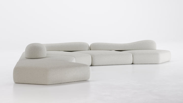 On the Rocks 5 Piece Sectional Sofa White Sofas Edra
