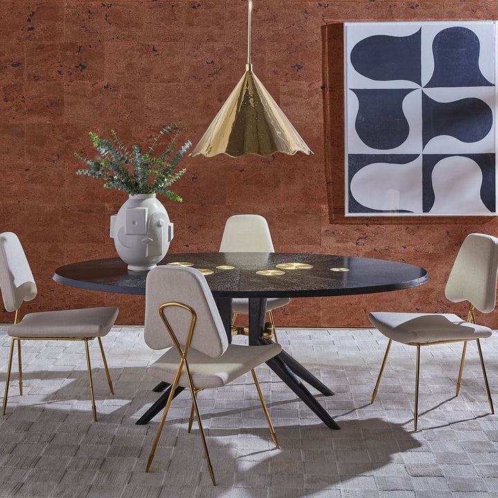Large Brass Ripple Pendant Jonathan Adler