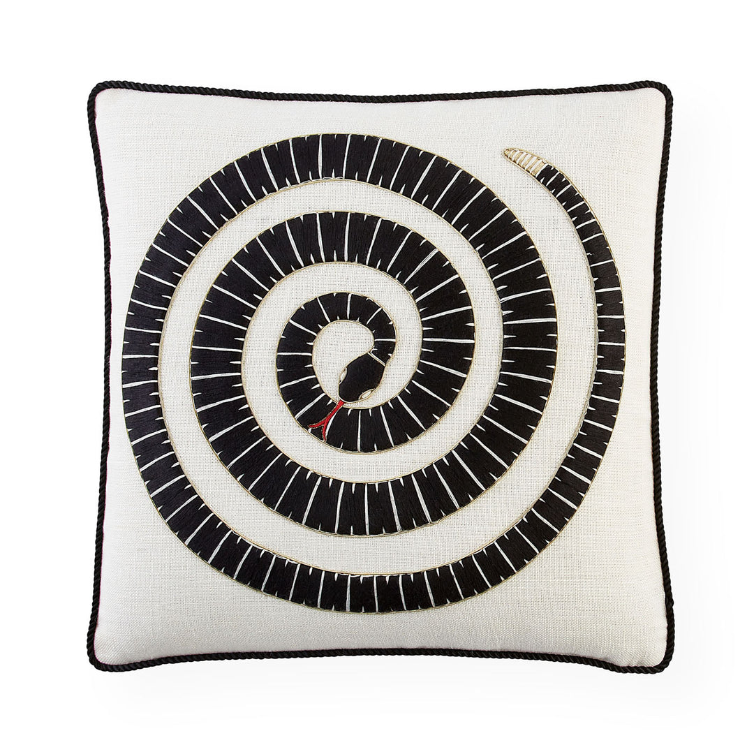 Eden Coil Embroidered Pillow Jonathan Adler