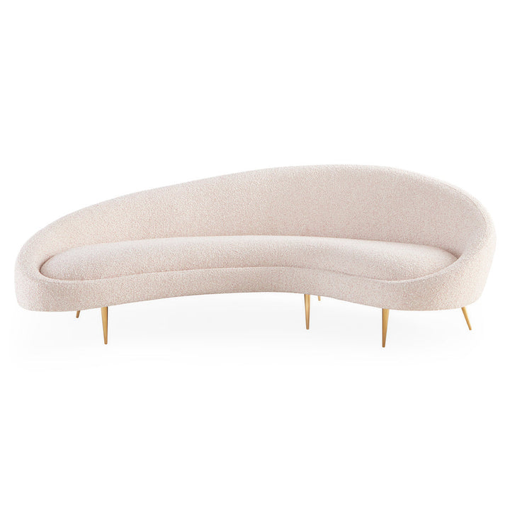 Ether 94" Curved Sofa Jonathan Adler Cirrus Blush