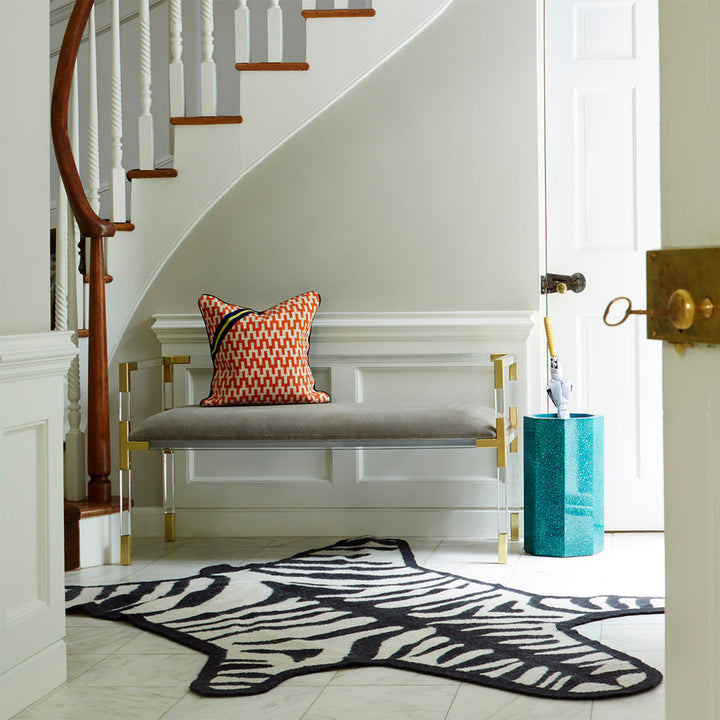 Zebra Flatweave Rug Jonathan Adler