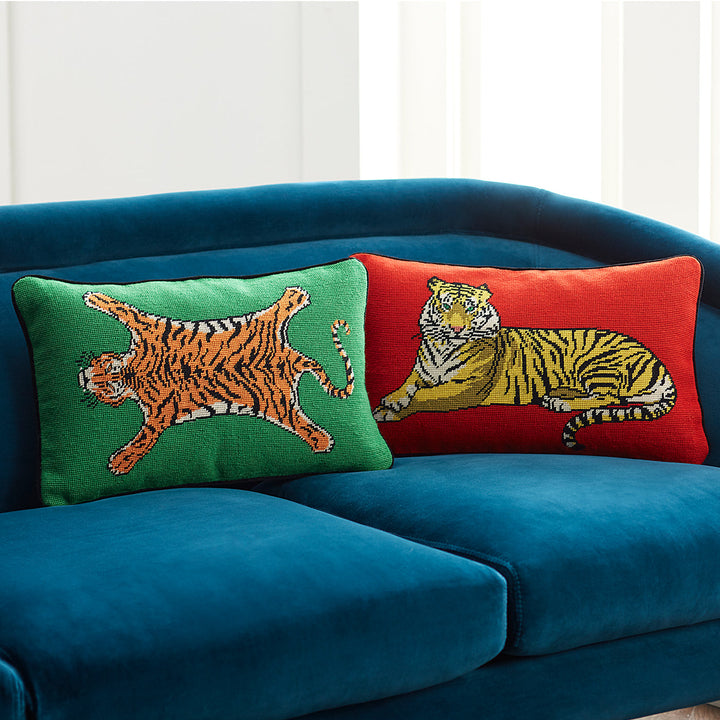 Safari Needlepoint Pillow Jonathan Adler