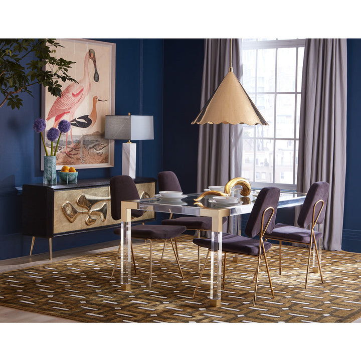 Large Brass Ripple Pendant Jonathan Adler