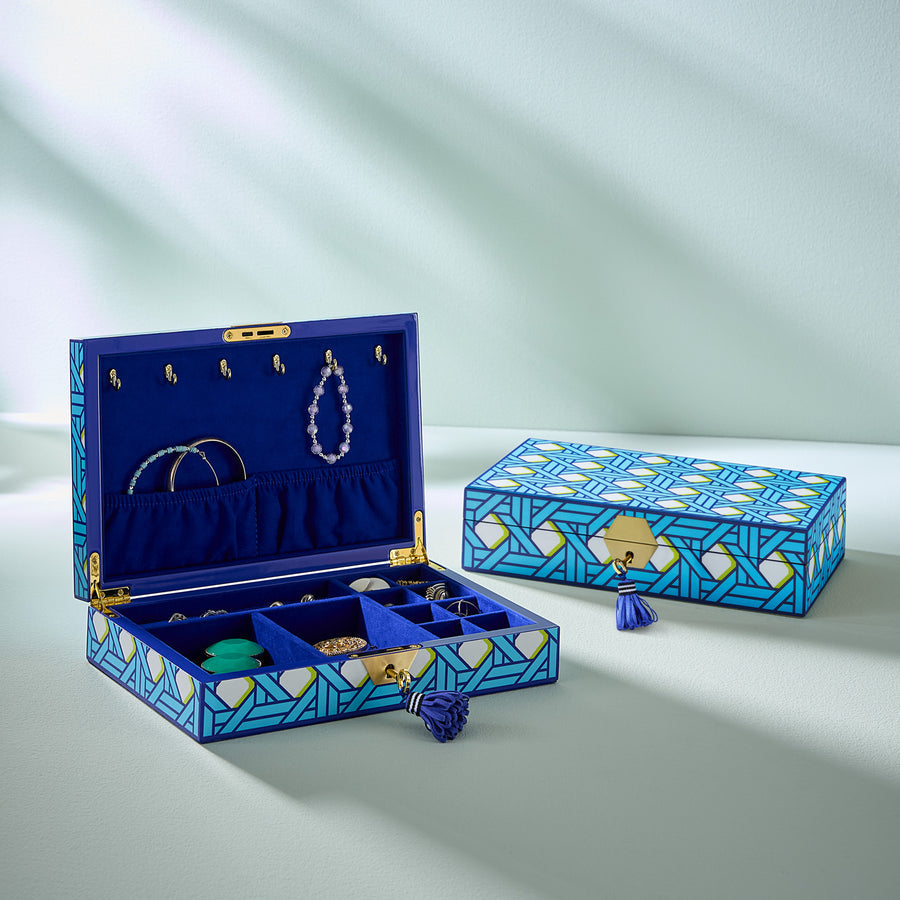 Basketweave Lacquer Jewelry Box Jonathan Adler