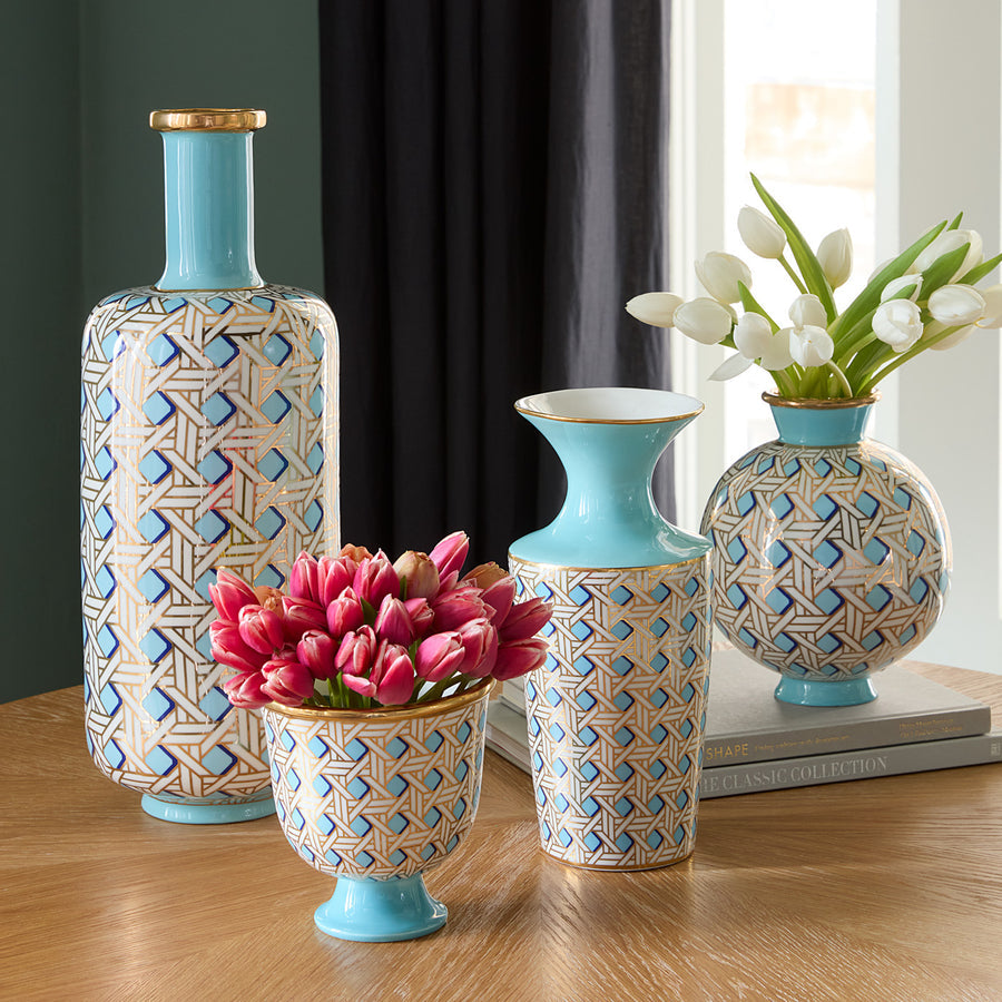 Basketweave Round Vase Jonathan Adler