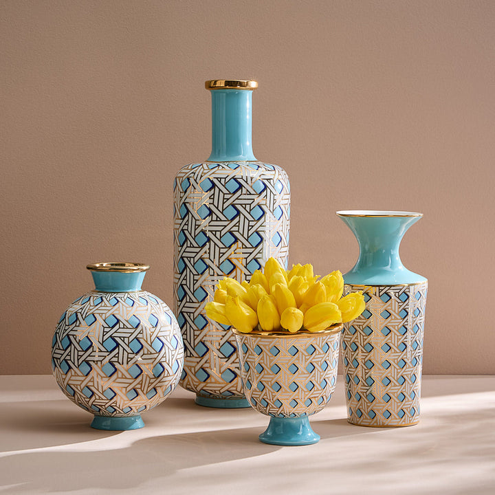 Basketweave Pedestal Bowl Jonathan Adler
