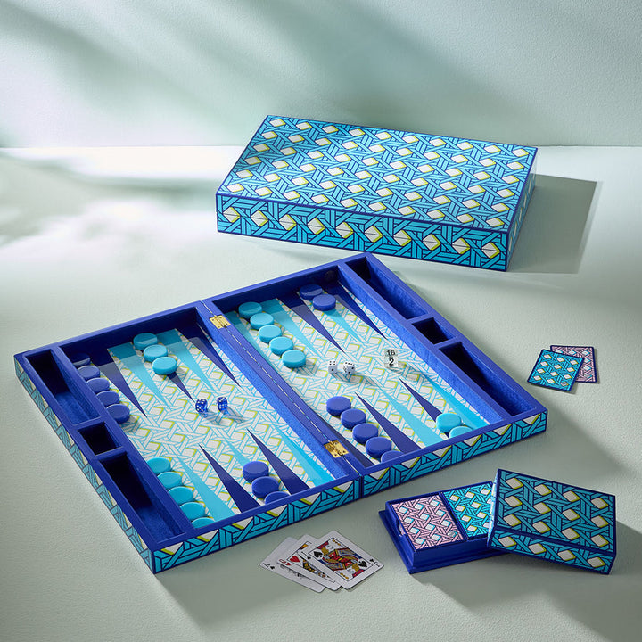 Basketweave Lacquer Card Set Jonathan Adler
